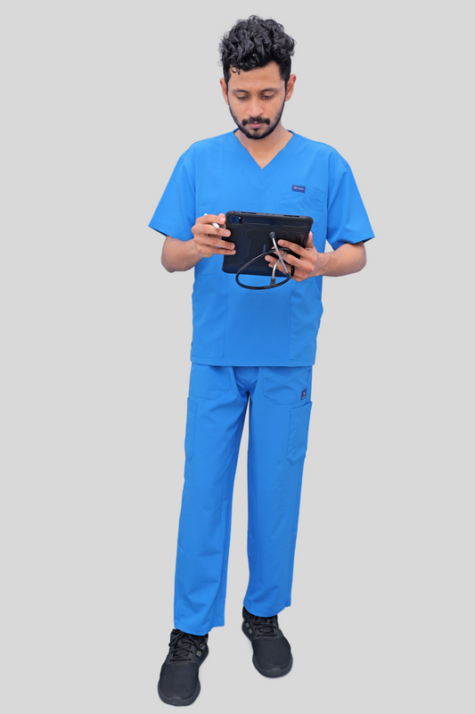 Nova (Stretch) Men's Scrubs - Bright Blue