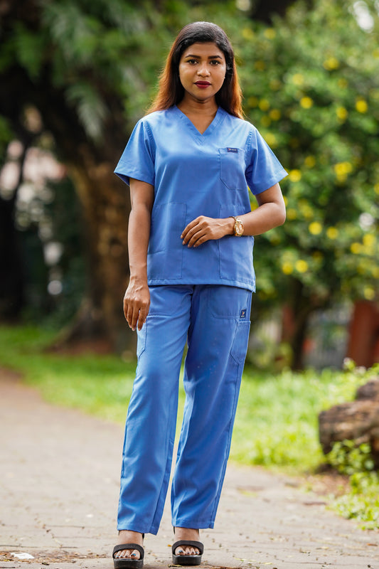 Smart Women's Scrubs - Light Blue