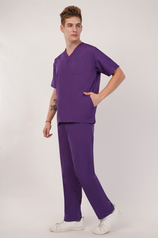 Smart Men's Scrubs Purple