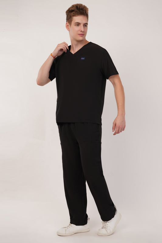 Nova (Stretch) Men's Scrubs Black