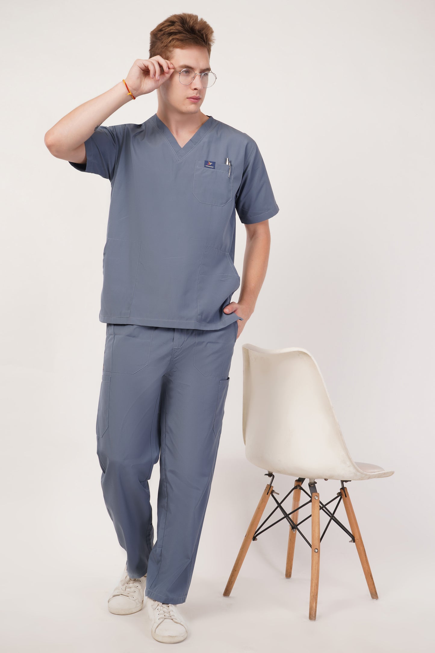 Smart Men's Scrubs - Light Gray