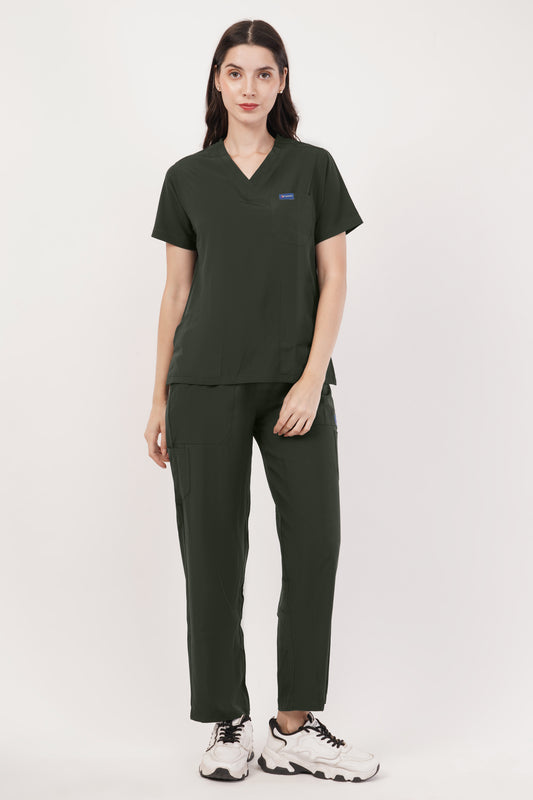 Nova (Stretch) Women's Scrubs - Army Green