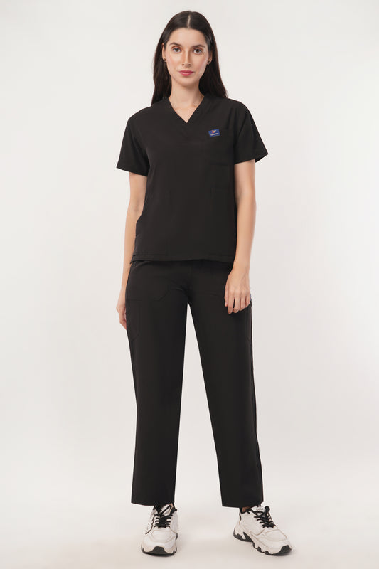 Nova (Stretch) Women's Scrubs -Black