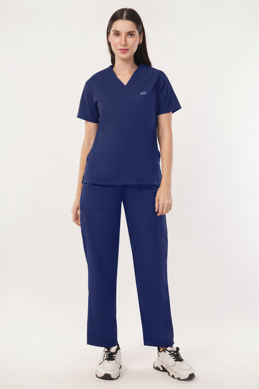 Smart Women's Scrubs - Navy Blue